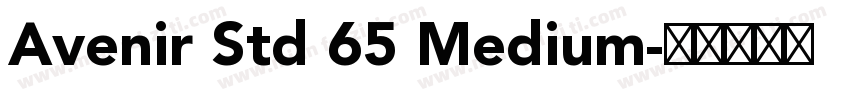 Avenir Std 65 Medium字体转换